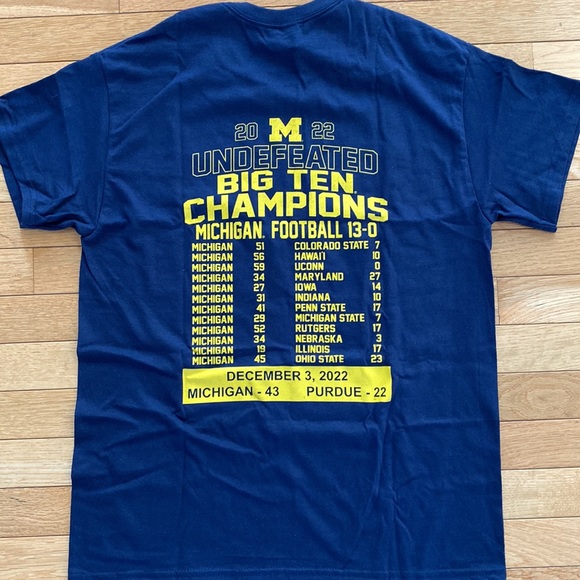 Go Blue! University of Michigan 2022 Season Big Ten Champions Shirt. 〽️🏈 - Picture 2 of 2